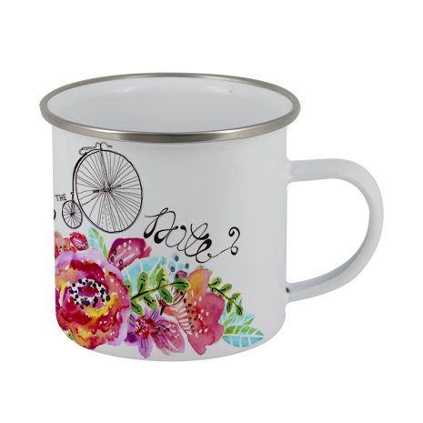 8oz Sublimation Coated Fine Enamel Cup-MUG8-2 8oz Sublimation Coated Fine Enamel Cup-MUG8-2